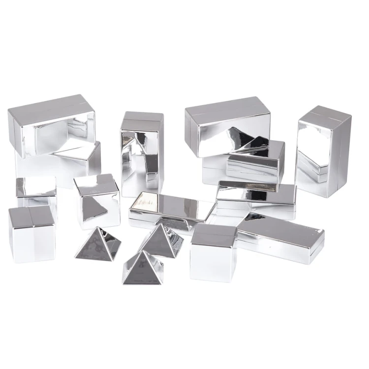 Sensoryczne metaliczne mini klocki mix 16 szt TTS
