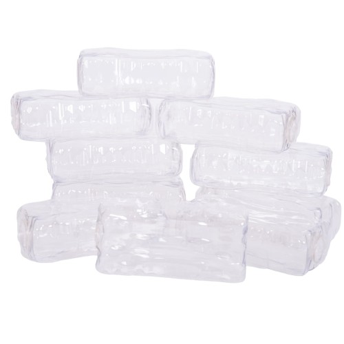 Przezroczyste plastikowe kostki lodu 10szt TTS