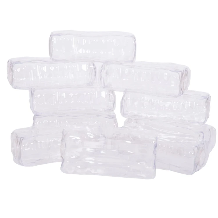 Przezroczyste plastikowe kostki lodu 10szt TTS