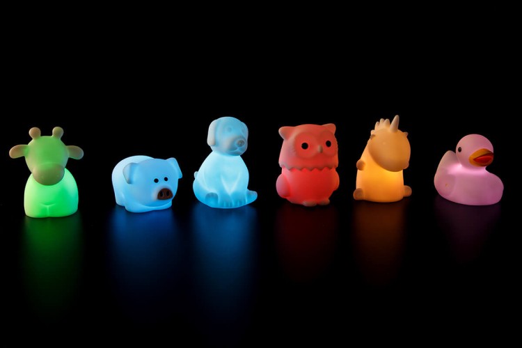 Świecące zabawki do jaskini sensorycznej (6 szt.)