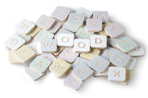 Drewniane klocki abecadło