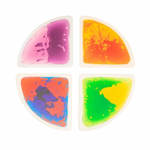 Sensoryczne płytki podłogowe puzzle - koło (ćwiartki)