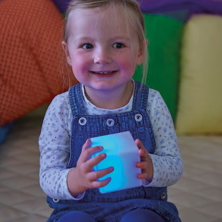 Klocki sensoryczne świecące sześciany