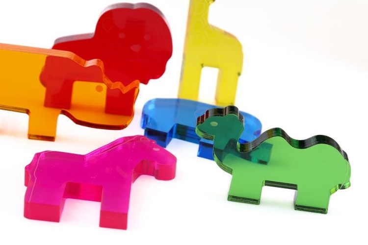 Akrylowe dzikie zwierzęta do paneli i stolików świecących