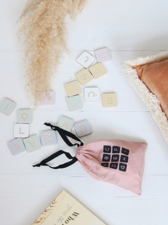 Drewniane klocki abecadło