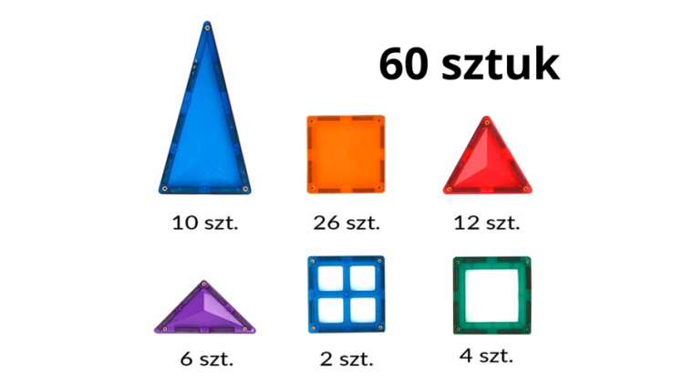 Magnetyczne klocki konstrukcyjne Magtiles