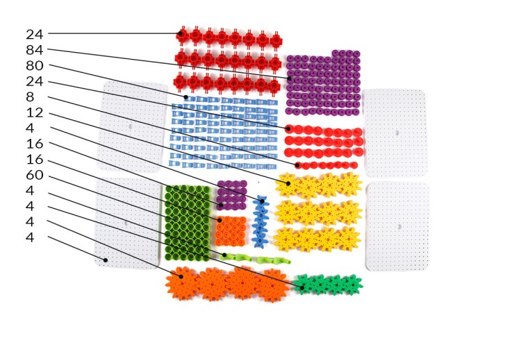 Klocki konstrukcyjne Gear (zestaw 340 szt.)