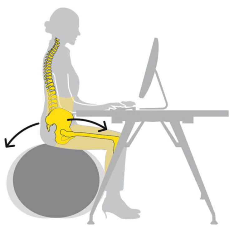 Piłka do siedzenia z pokrowcem